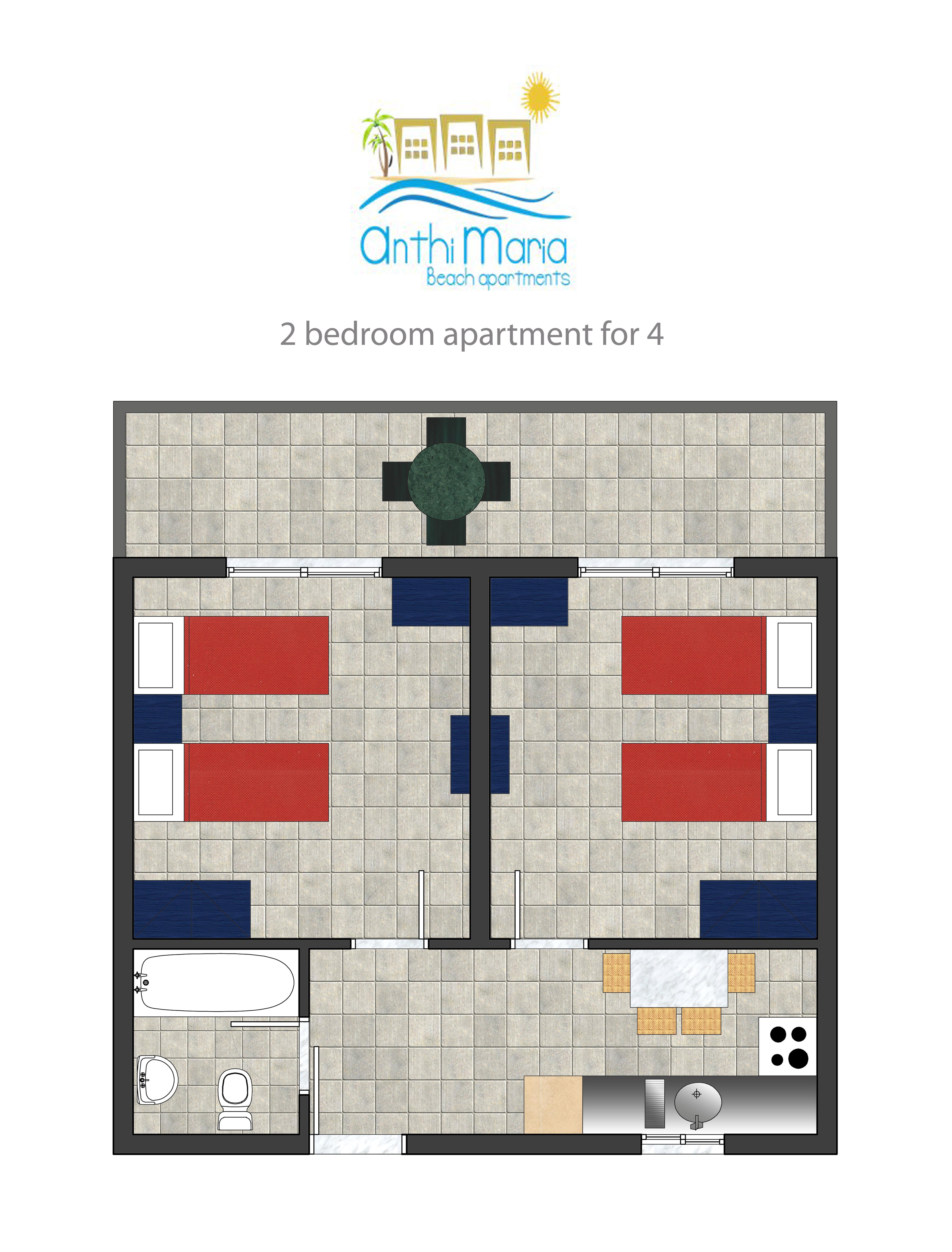 Anthi Maria Beach Apartments Pefki  ภายนอก รูปภาพ